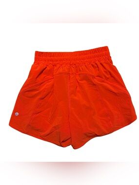Women’s Lululemon Athletica Orange Running Athletic Shorts Size 4